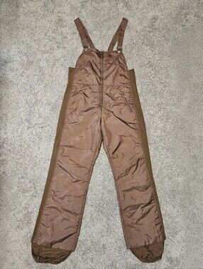 Rare 1970s Brown Women's Insulated Snow Overalls Bib